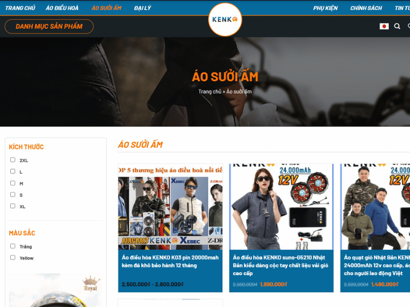 Mẫu website bán thời trang